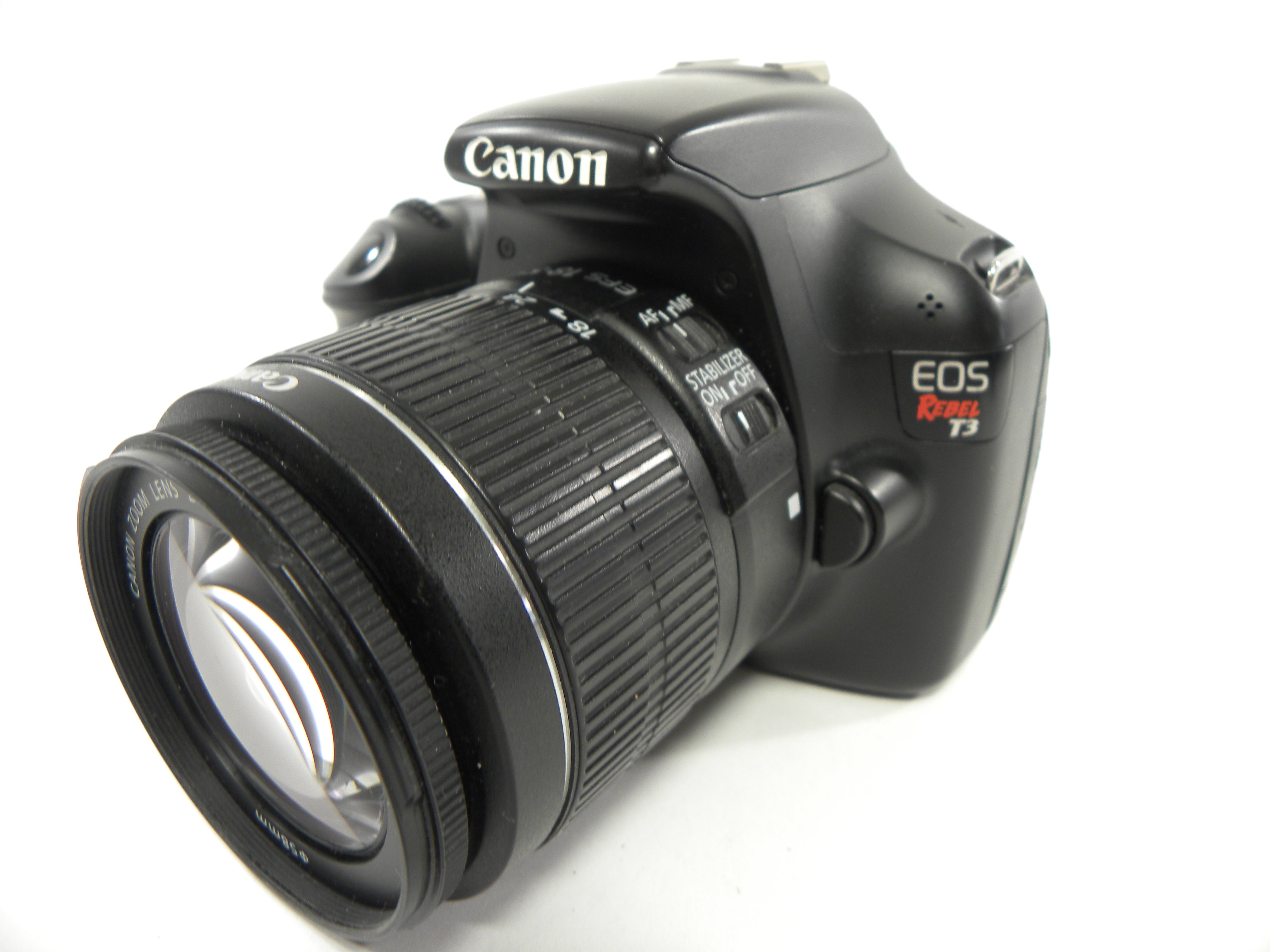 Canon EOS T3 12.2mp Digital SLR w/EF-S 18-55mm IS II Shutter Ct. 8,945 AS IS