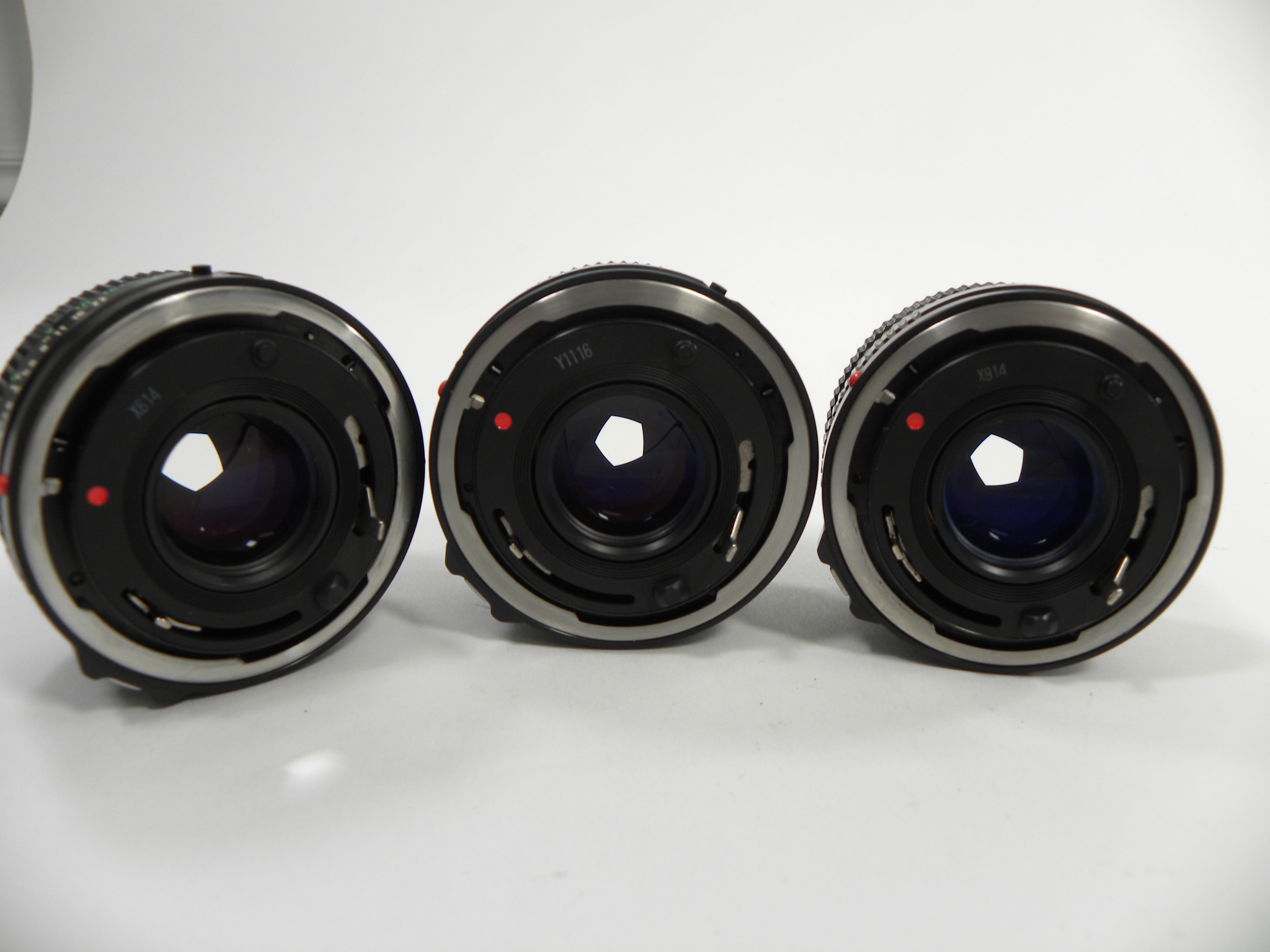 Canon FD 50mm f1.8 Lot of 3 lenses AS IS  NO RETURNS!!