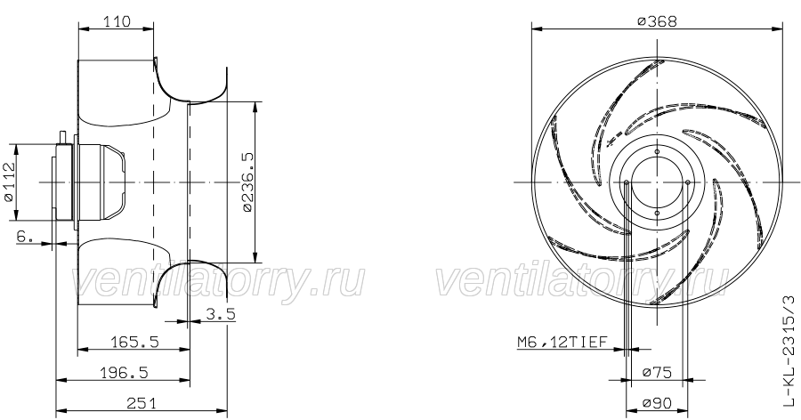 Brand new RH35G-6EK.2C.1R ZIEHL-ABEGG centrifugal fan 1-230V 50HZ