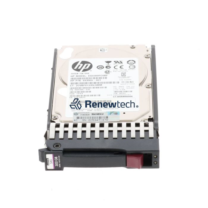 HP 300GB SAS 6G 10K SFF HDD for MSA Storage