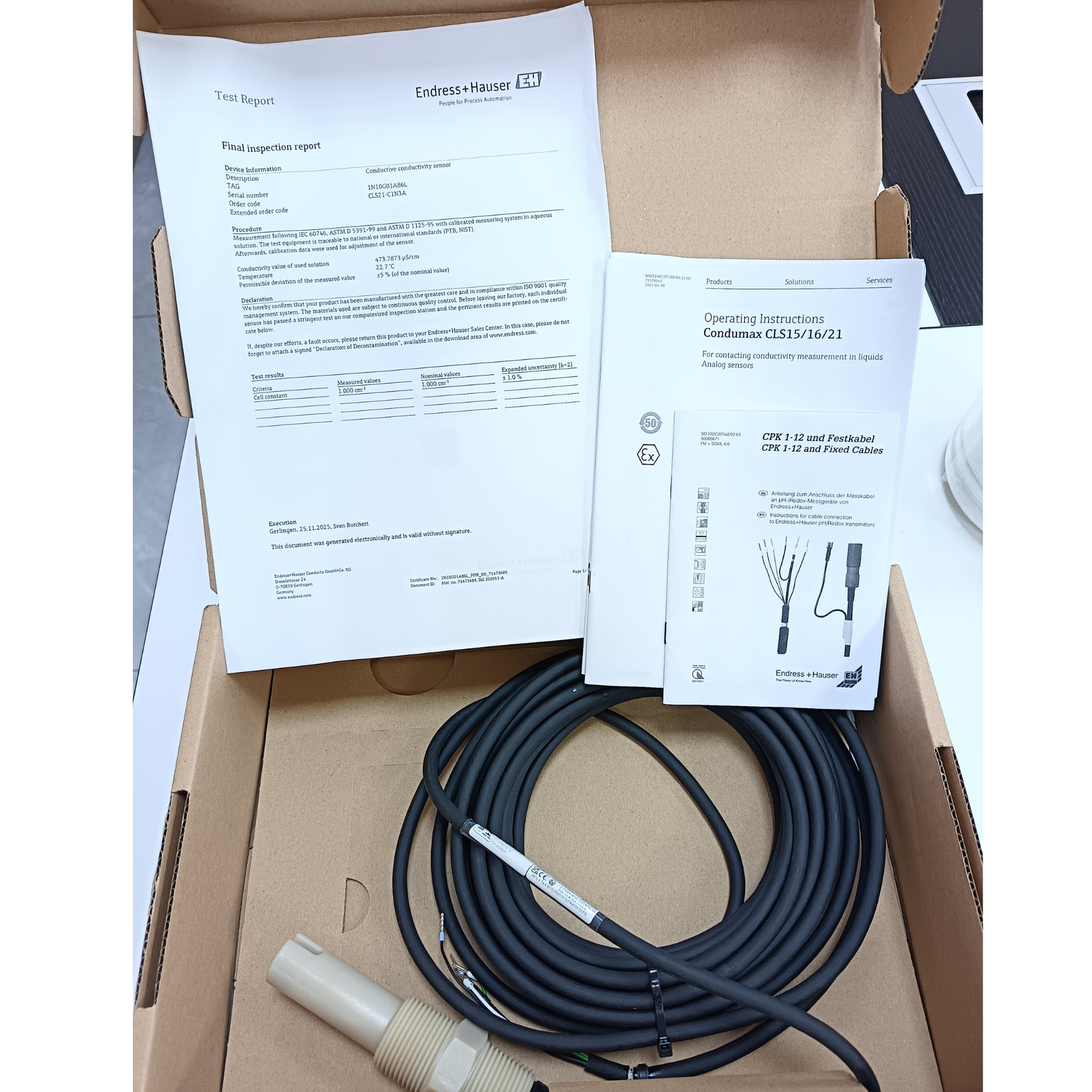 Endress+Hauser Analog conductivity sensor Condumax CLS21D