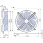 FN050-6EQ.4F.A7P3 ZIEHL-ABEGG Axial Fan 230V 0.27 kW 1.25A 900rpm