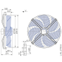 FN080-ADS.6N.V7P5 ZIEHL-ABEGG Axial Fan 3~400V 0.82 /0.48kW 2.1/1.0 A