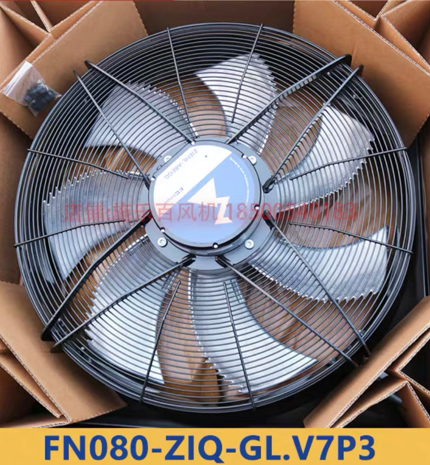 ZIEHL‑ABEGG FN080‑ZIQ.GL.V7P3 Axial Fan | 400V Industrial High‑Efficiency Fan