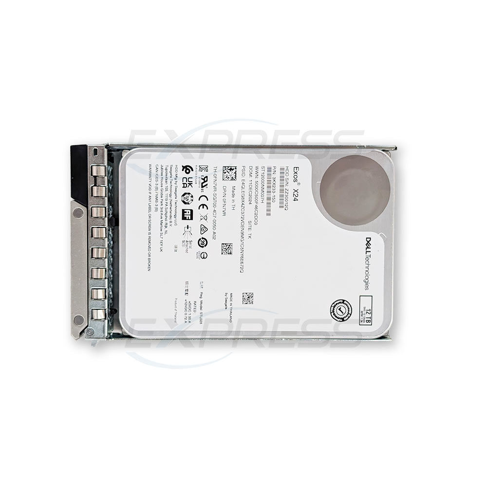 FN7VR - 3.5" 12TB 7.2K SATA 6Gbps 512e Exos HDD (ST12000NM007H) | Refurbished Dell