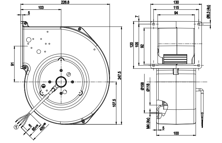 G2E140-AE77-01 ebm papst centrifugal fan