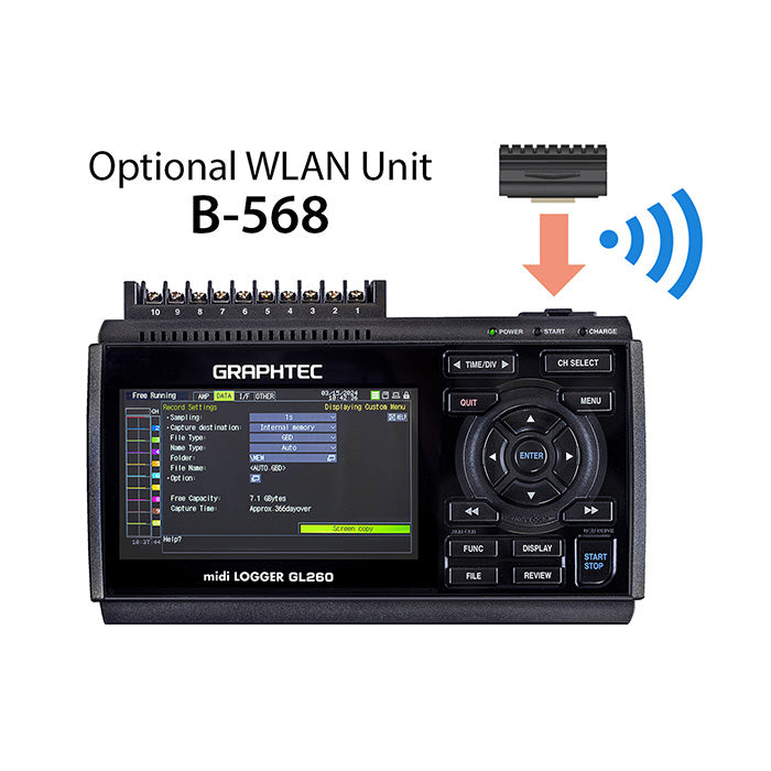 Graphtec GL260 - Compact Standalone Data Logger Rear | Alo Tech Solutions