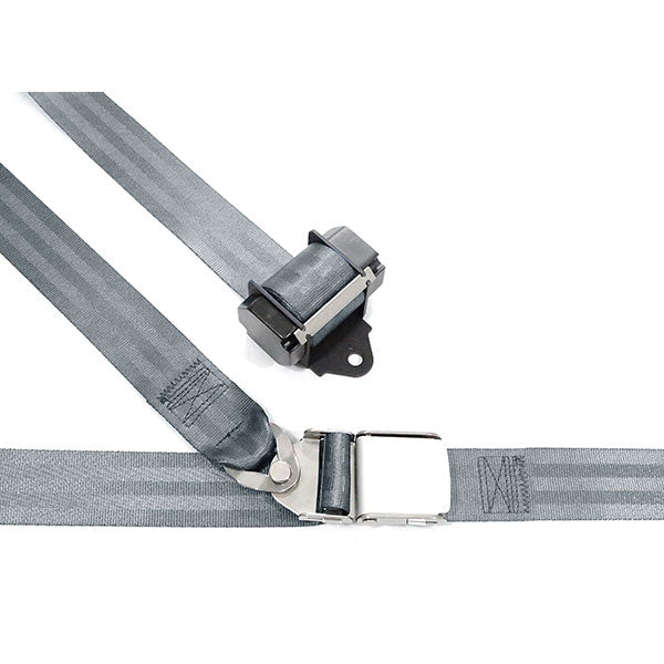 Pax,3-Pt Reel Assembly, Lap Belt & Harness W Inertia Reel, Gray