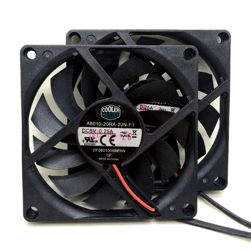A8010-20RA-2JN-F1 80x80x10mm 5V DC 0.25A Axial Cooling Fan