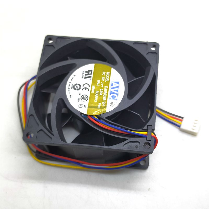 AVC DA08038B12H 80x80x38mm 12V DC 0.85A 4-Wire Axial Cooling Fan