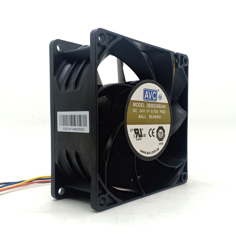 AVC 2B09238B24H 24V DC 90x90x38mm Brushless Cooling Fan