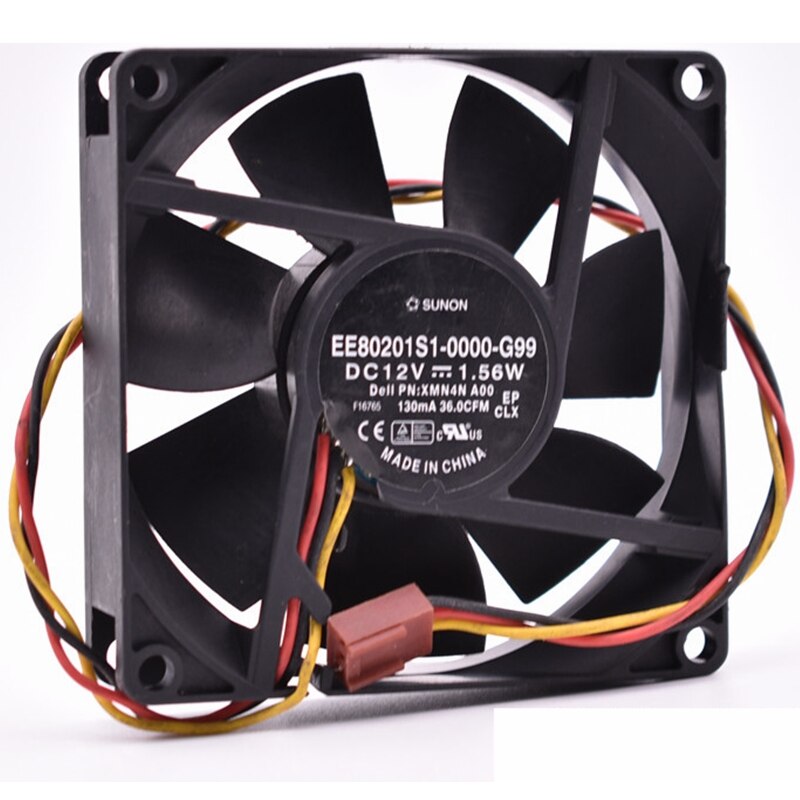 SUNON EE80201S1-0000-G99 80x80x20mm 12V DC Axial Cooling Fan
