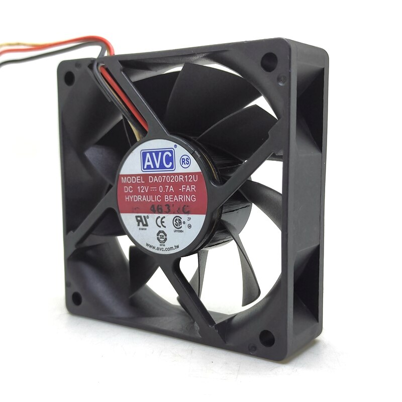 AVC DA07020R12U 70x70x20mm 12V DC Axial Cooling Fan