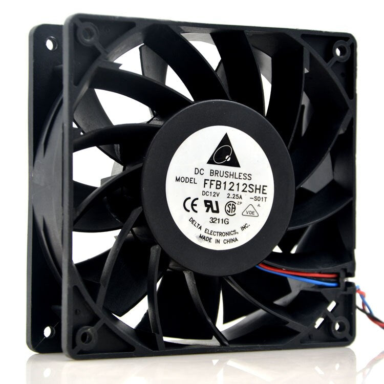 Delta FFB1212SHE 120x120x38mm 12V DC 2.25A Axial Cooling Fan