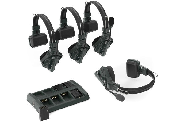 Hollyland Solidcom C1-4S Full-Duplex Wireless DECT Intercom System: 4 Headsets