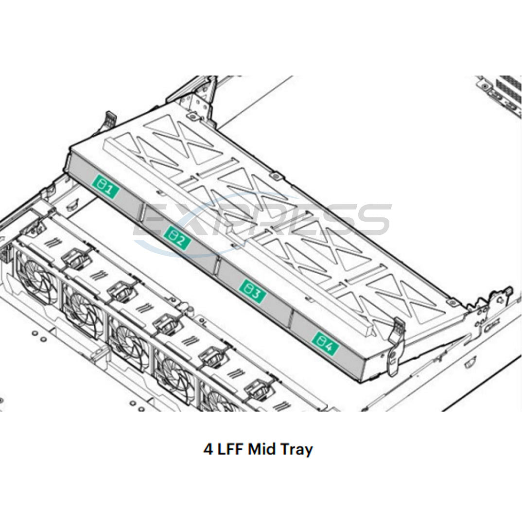 P57112-B21 - 4LFF x1 SAS/SATA Mid Tray Kit | Refurbished HPE ProLiant DL345 Gen11