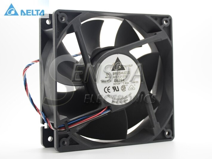 Delta AFC1212DE 120x120x38mm 12V DC 1.60A Axial Cooling Fan