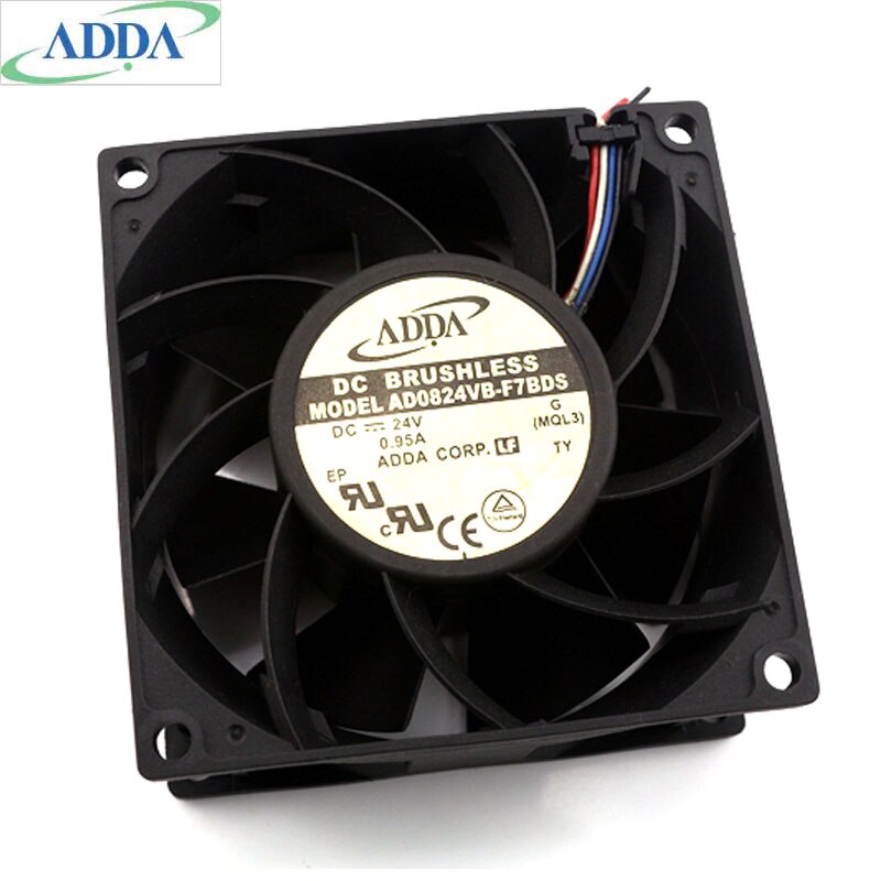 ADDA AD0824VB-F7BDS 80x80x38mm 24V DC 0.95A Axial Cooling Fan