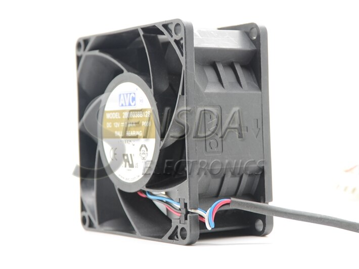 AVC 2B08038B12S 80x80x38mm 12V DC 3.84A 4-Wire Axial Cooling Fan