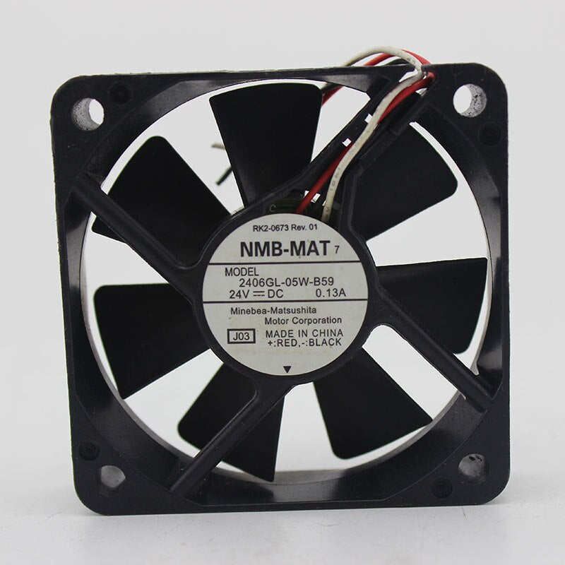 NMB 2406GL-05W-B59 60x60x15mm 24V DC 0.13A Axial Cooling Fan