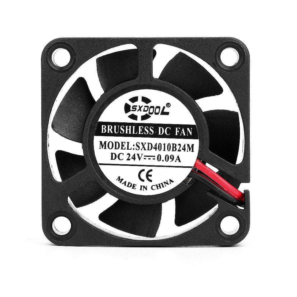 SXD4010B24M 40x40x10mm 24V DC 0.09A 2-Wire Axial Cooling Fan
