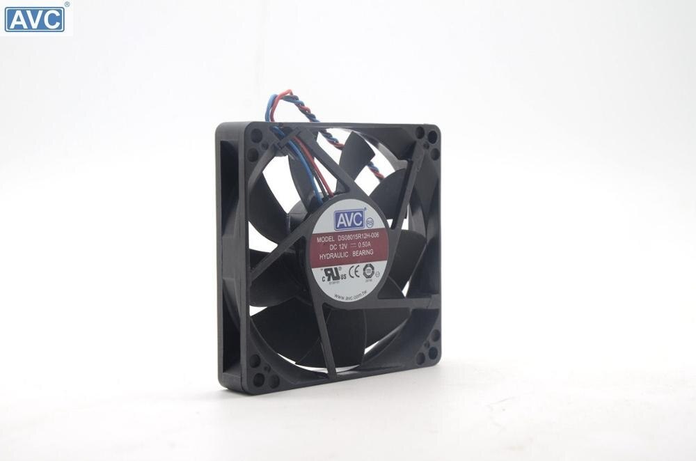 AVC DS08015R12H-006 80x80x15mm 12V DC 0.5A Axial Cooling Fan
