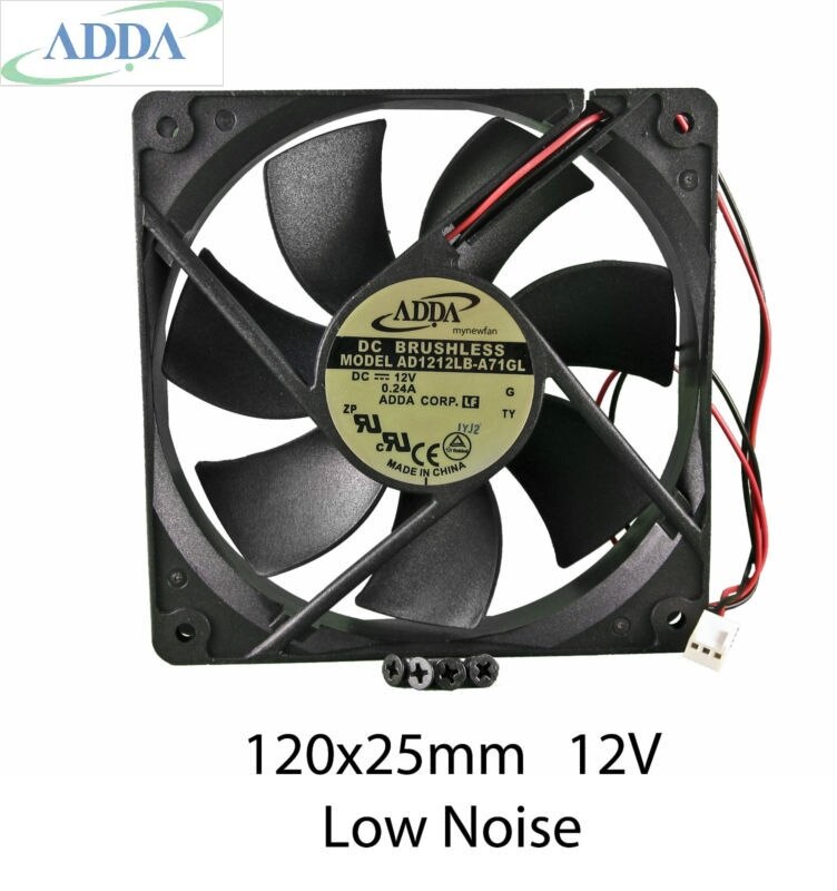 ADDA AD1212LB-A71GL 120x120x25mm 12V DC Axial Cooling Fan