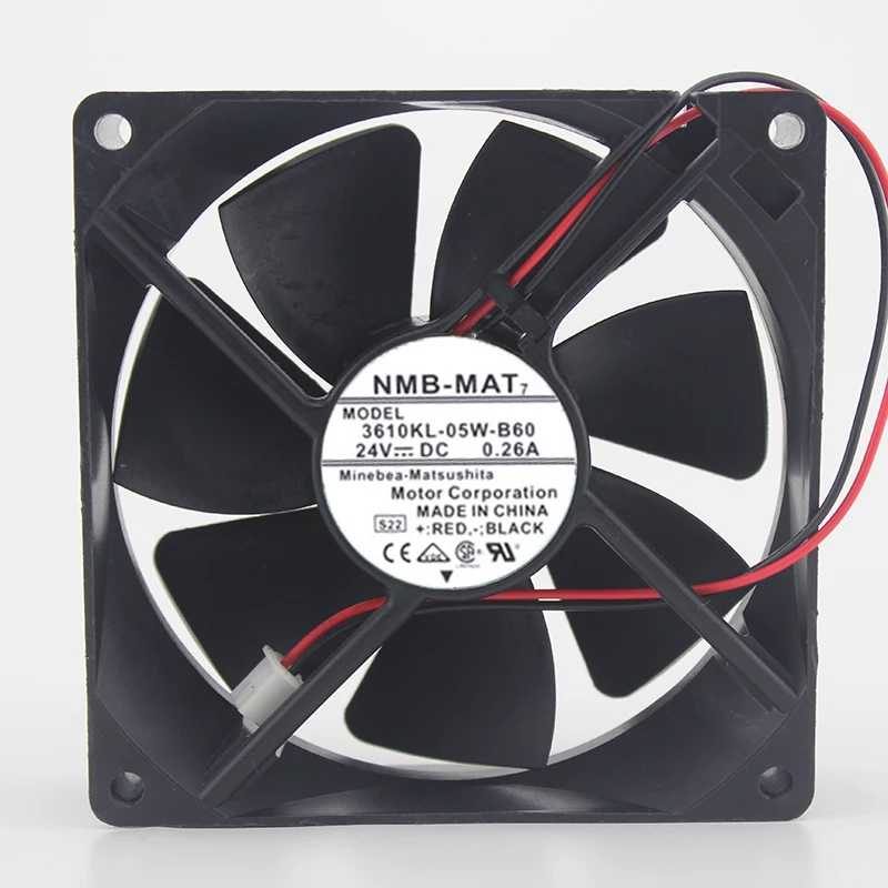 NMB 3610KL-05W-B60 92x92x25mm 24V DC 0.26A Axial Cooling Fan