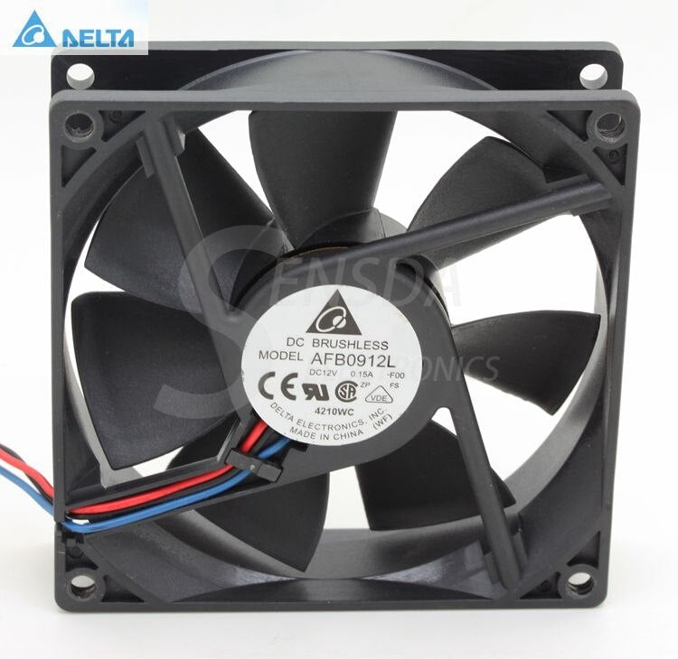 Delta AFB0912LD 92x92x25mm 12V DC 0.15A Axial Cooling Fan