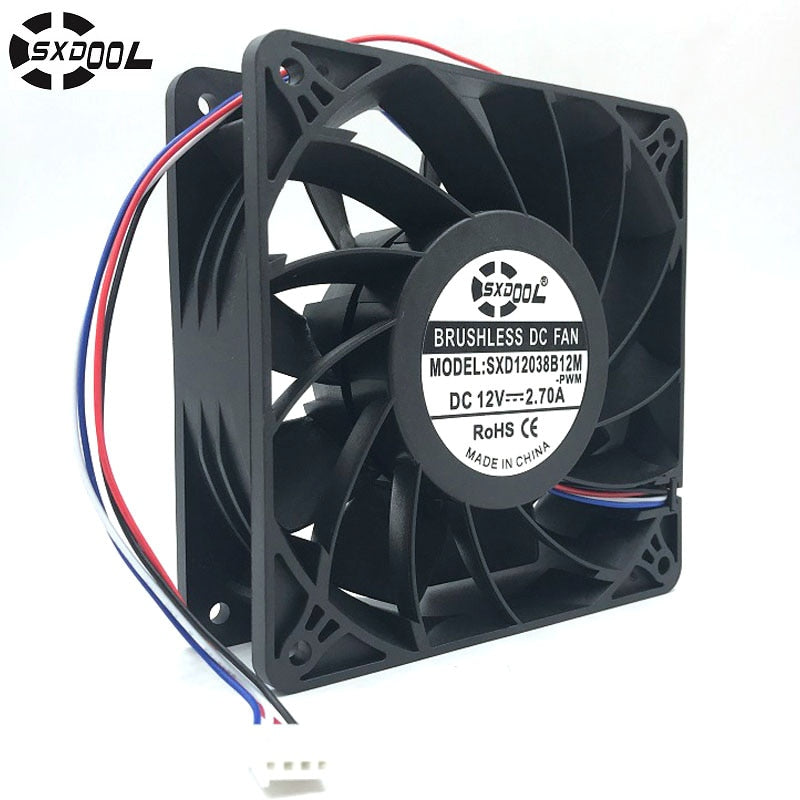 SXDOOL SXD12038B12M 12V DC 120x120x38mm Brushless Cooling Fan