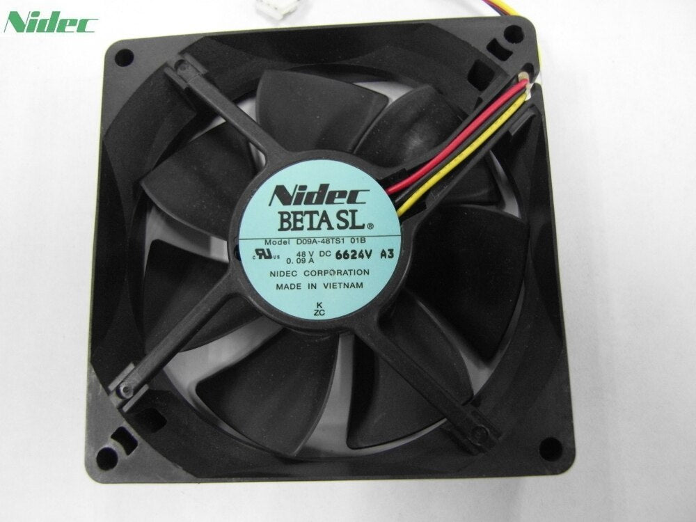 Nidec D09A-48TS1 92x92x25mm 48V DC 09A 3-Wire Axial Cooling Fan