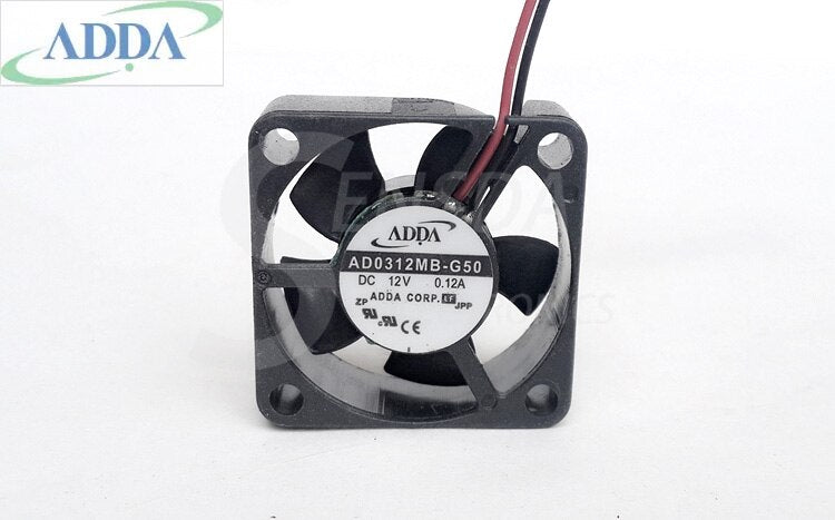 ADDA AD0312MB-G50 30x30x10mm 12V DC 0.12A 2-Wire Axial Cooling Fan