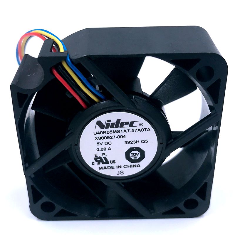 Nidec U40R05MS1A7-57A07A 0.08A MS1A7-57A07A 40x40x10mm 5V DC Industrial Cooling Fan