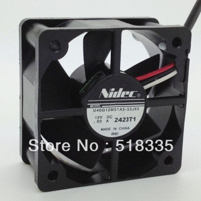 Nidec U40G12MS1A5-53J65 40x40x20mm 12V DC 0.03A Axial Cooling Fan