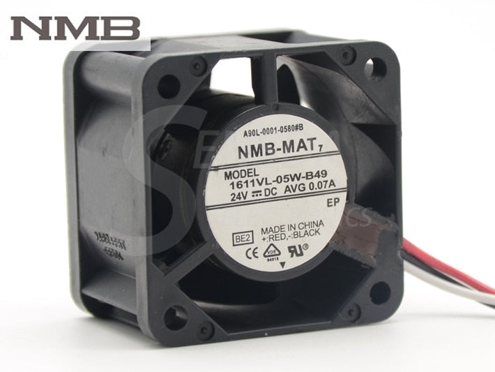 NMB 1611VL-05W-B49 40x40x28mm 24V DC 49 A Axial Cooling Fan