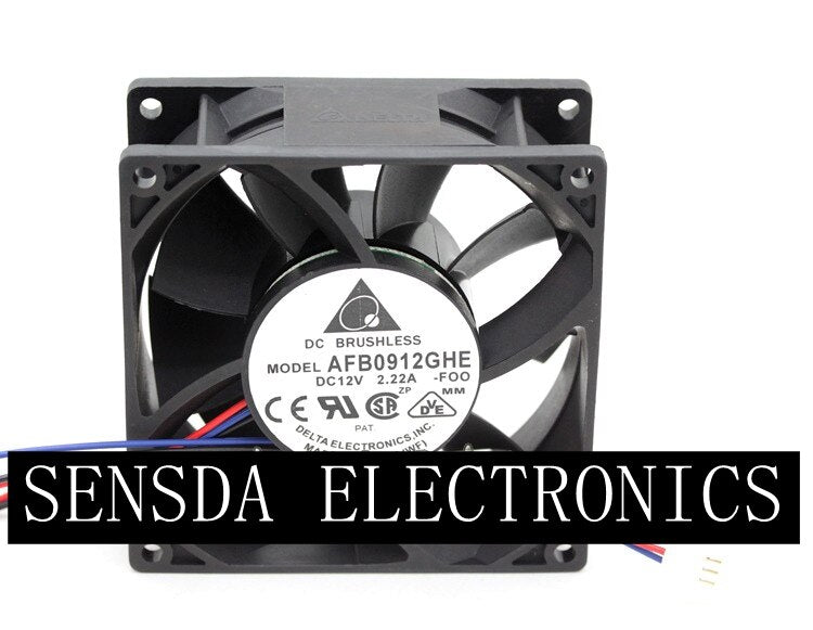 Delta AFB0912GHE 92x92x38mm 12V DC 2.22A Axial Cooling Fan