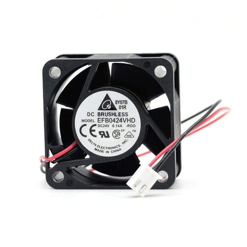 Delta EFB0424VHD 40x40x20mm 24V DC 0.09A 2-Wire DC Axial Fan