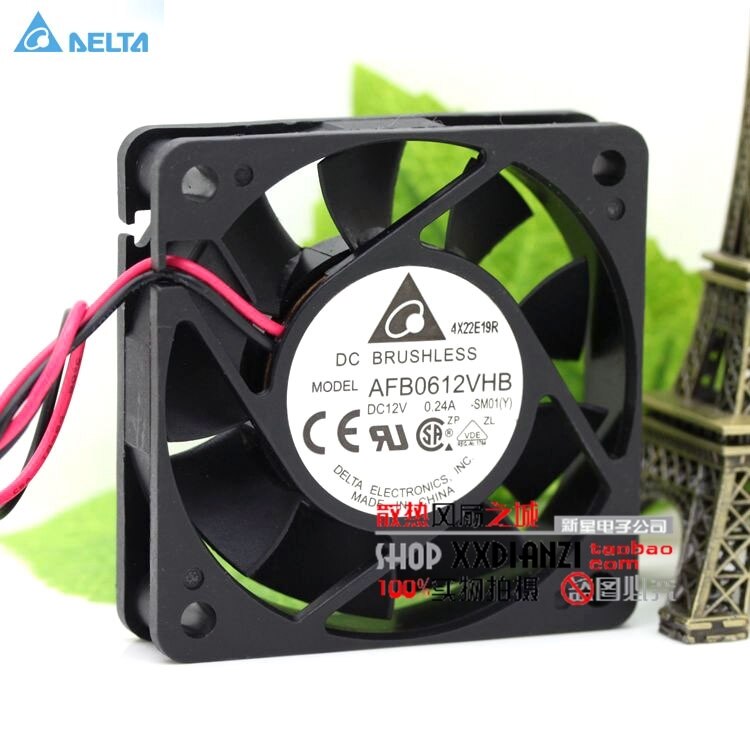 Delta AFB0612VHB 60x60x15mm 12V DC 0.24A Axial Cooling Fan