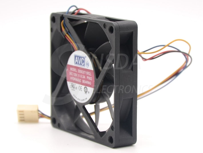 AVC DSSC0715R2L 70x70x20mm 12V DC 0.30A 4-Wire DC Axial Fan