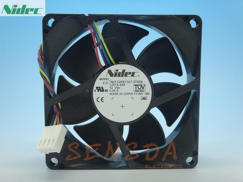 Nidec T80T12MS11A7-07A02 80x80x25mm EC 11A Axial Cooling Fan