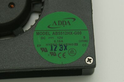 ADDA AB5512HX-G00 55x55x12mm 12V DC 0.19A 2-Wire Axial Cooling Fan