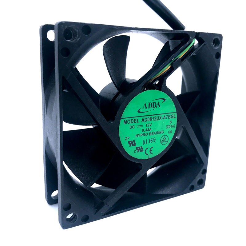 ADDA AD0812UX-A7BGL 80x80x25mm 12V DC 0.33A Axial Cooling Fan