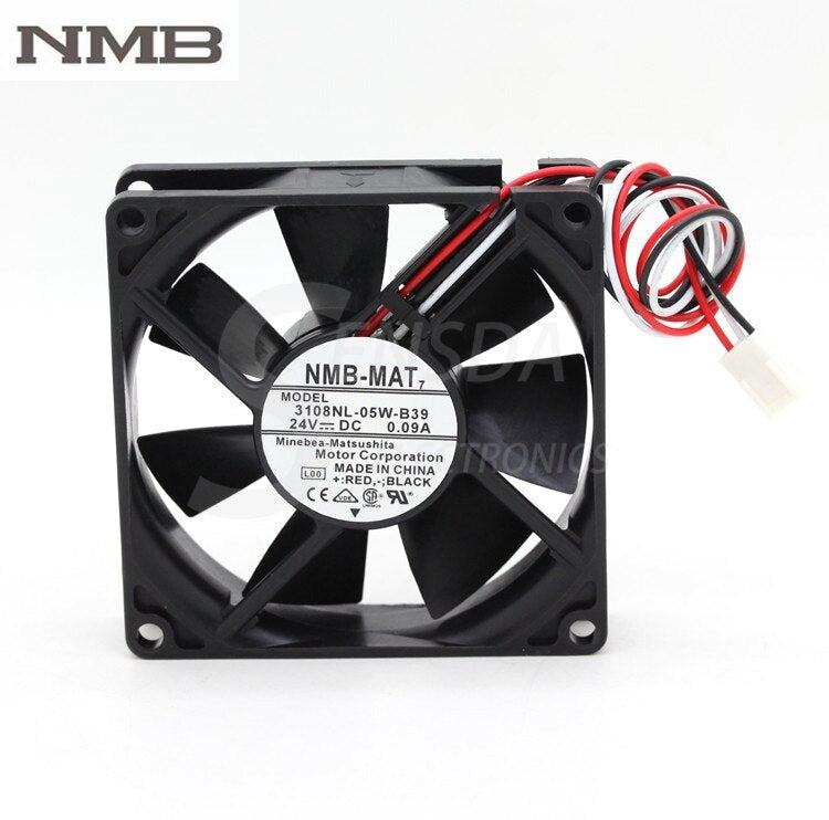 NMB 3108NL-05W-B39 80x80x20mm 24V DC 0.09A Axial Cooling Fan