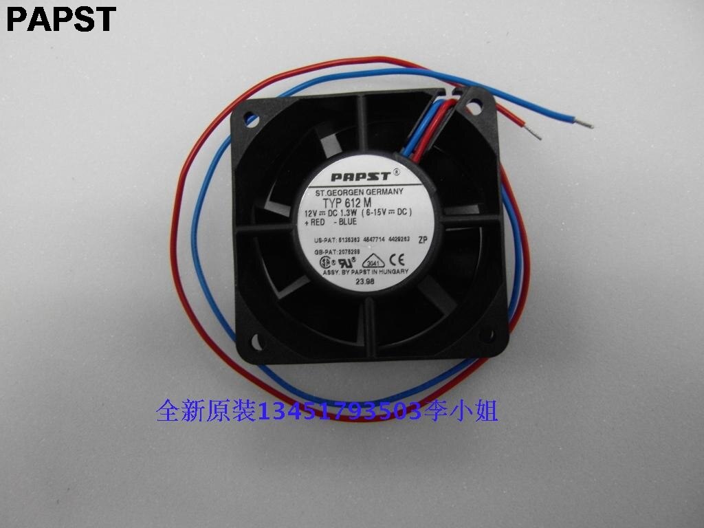PAPST 60x60x25mm 12V DC Axial Cooling Fan