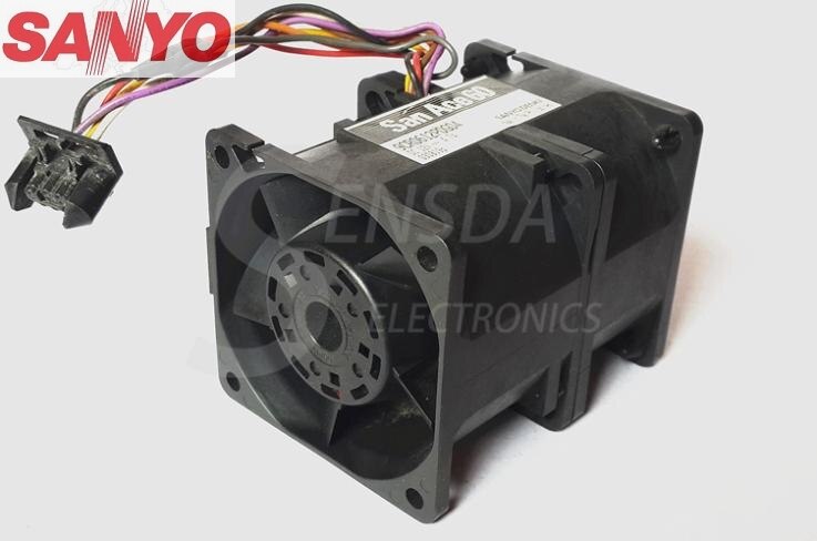 Sanyo Denki 9CR0612P0G04 60x60x76mm 12V DC 4.7A Axial Cooling Fan