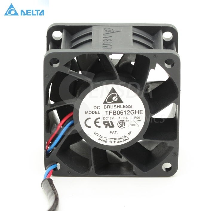 Delta TFB0612GHE 60x60x38mm 12V DC 1.68A Axial Cooling Fan
