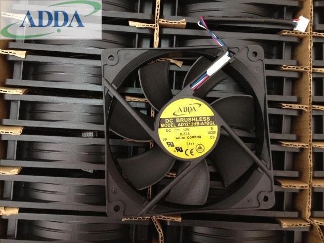 ADDA AD1212HB-A7BGL 120x120x25mm 12V DC 0.37A 4-Wire Axial Cooling Fan