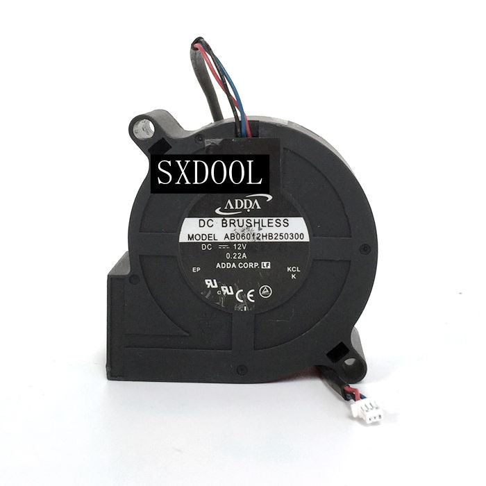 ADDA AB06012HB250300 60x60x25mm 12V DC Industrial Cooling Fan