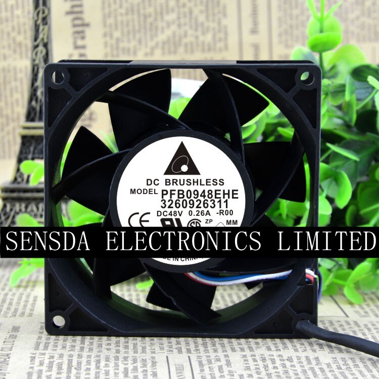 Delta PFB0948EHE 90x90x38mm 48V DC 0.26A Axial Cooling Fan