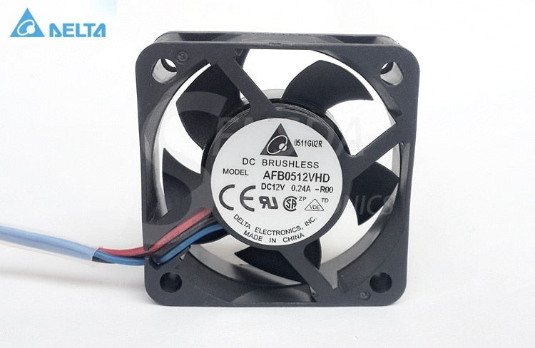 Delta AFB0512VHD 50x50x20mm 12V DC 0.24A 3-Wire Axial Cooling Fan